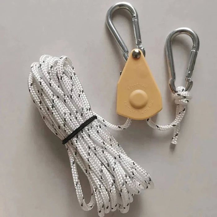 Reflecterend winddicht tenttouw – Verstelbare lanyard met gesp & katrol voor outdoor kamperen - Bivakshop