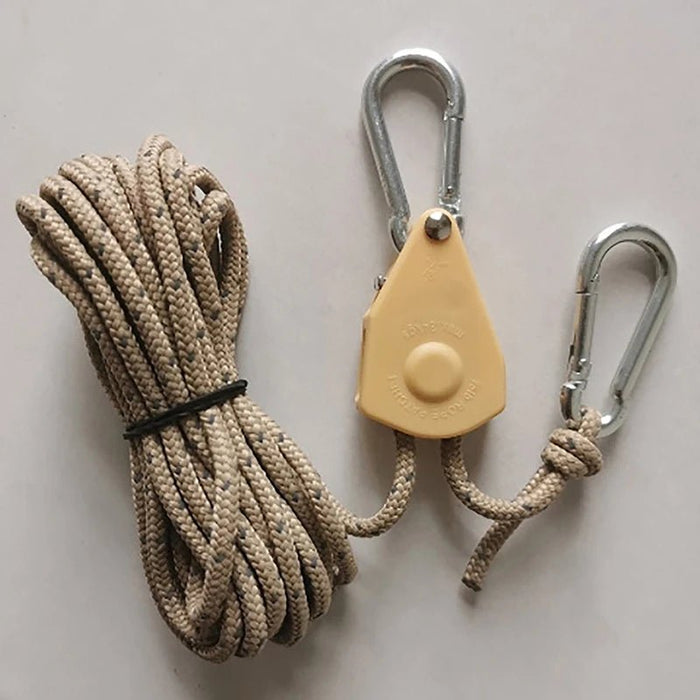 Reflecterend winddicht tenttouw – Verstelbare lanyard met gesp & katrol voor outdoor kamperen - Bivakshop