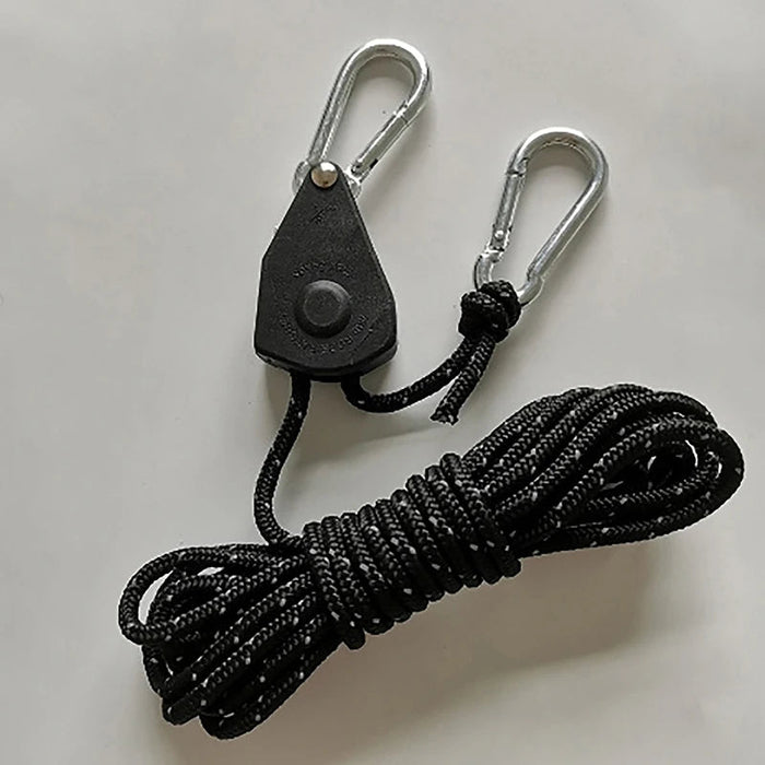 Reflecterend winddicht tenttouw – Verstelbare lanyard met gesp & katrol voor outdoor kamperen - Bivakshop