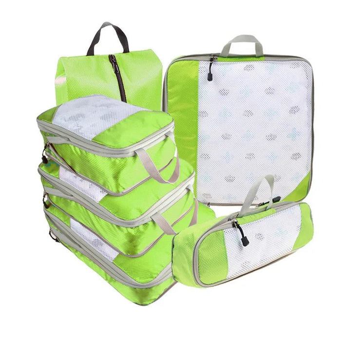 Reisset compressie organizers 6 - delig – lichtgewicht – met schoenentas - Bivakshop