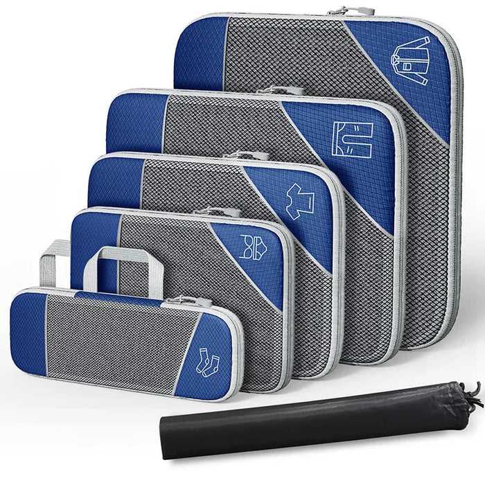 Reisset compressie organizers 6 - delig – lichtgewicht – met schoenentas - Bivakshop