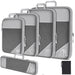 Reisset compressie organizers 6 - delig – lichtgewicht – met schoenentas - Bivakshop