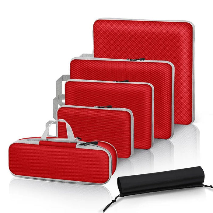 Reisset compressie organizers 6 - delig – lichtgewicht – met schoenentas - Bivakshop