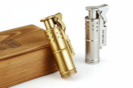 Retro Messing Kerosine Aansteker – Winddicht Slijpwielmechanisme – Klassieke Vintage Gadget - Bivakshop