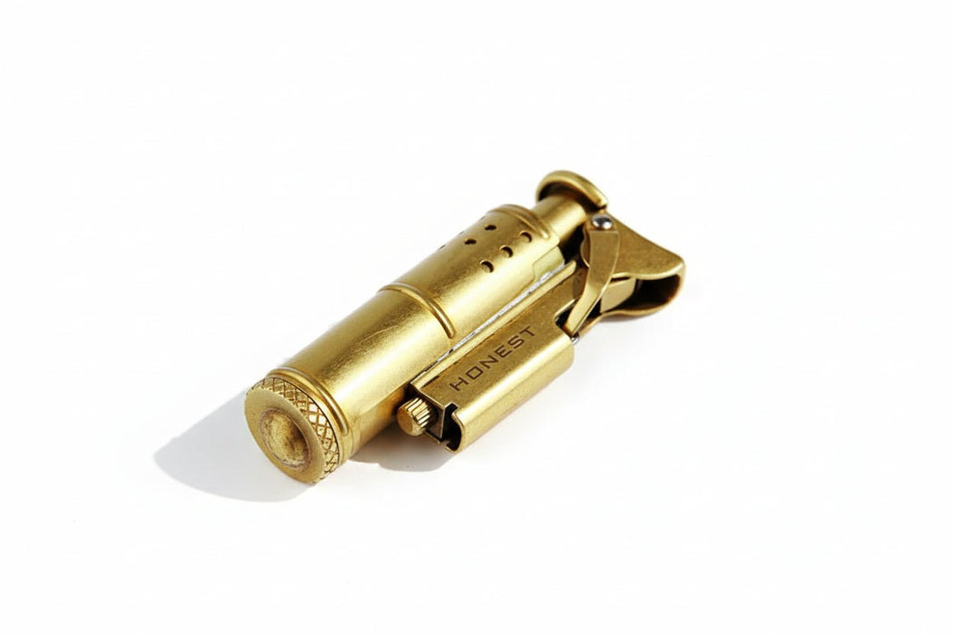 Retro Messing Kerosine Aansteker – Winddicht Slijpwielmechanisme – Klassieke Vintage Gadget - Bivakshop