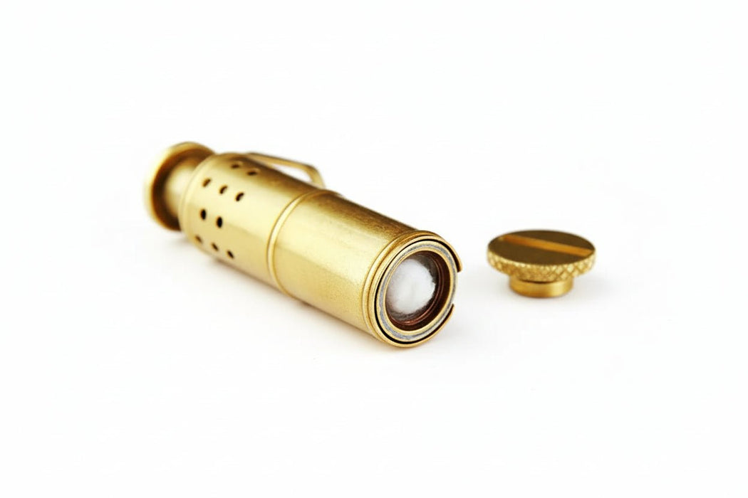 Retro Messing Kerosine Aansteker – Winddicht Slijpwielmechanisme – Klassieke Vintage Gadget - Bivakshop