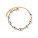 Roestvrijstalen evil eye armband - Dames emaille ketting - Zomer strandvoet sieraad 2024 - Bivakshop