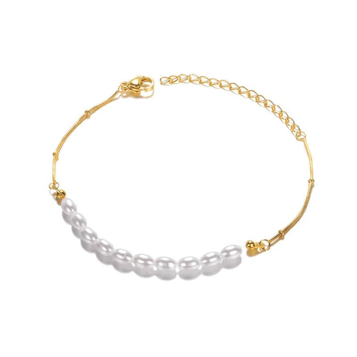 Roestvrijstalen evil eye armband - Dames emaille ketting - Zomer strandvoet sieraad 2024 - Bivakshop