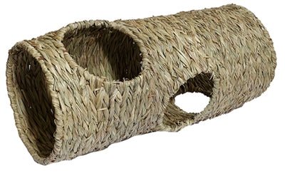 Rosewood - Naturals Gevlochten Jumbo Tunnel – Natuurlijk Speel - & Knaagtunnel (50×20×20 cm) - Bivakshop