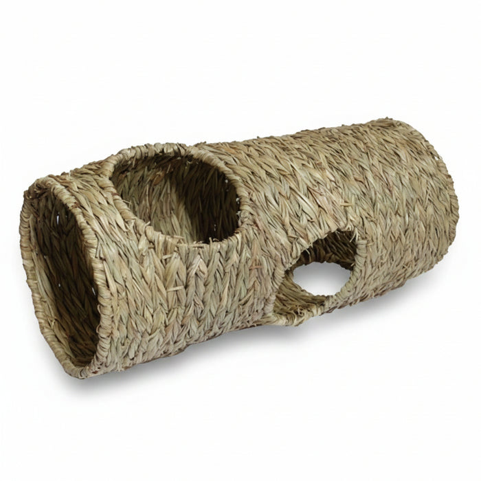 Rosewood - Naturals Gevlochten Jumbo Tunnel – Natuurlijk Speel - & Knaagtunnel (50×20×20 cm) - Bivakshop