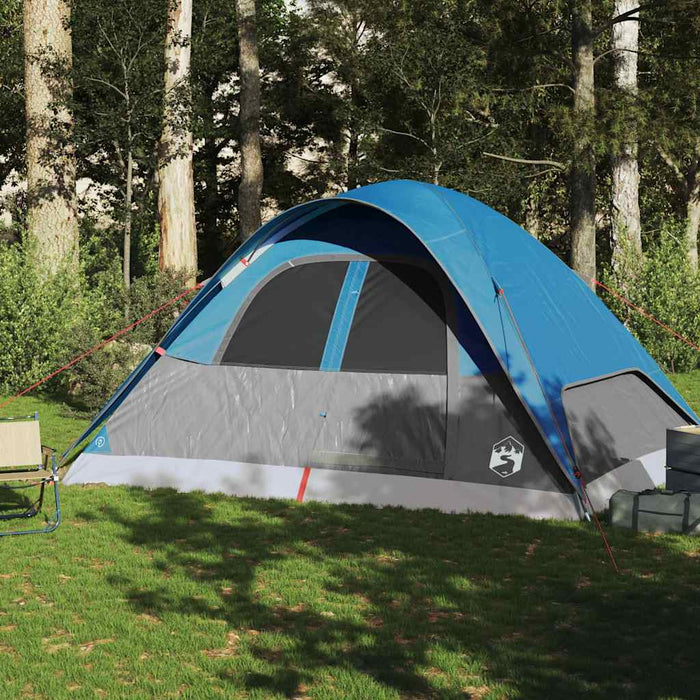 Ruime 6 - Persoons Koepeltent – Blauw – Waterdicht & Duurzaam voor Groepskamperen - Bivakshop