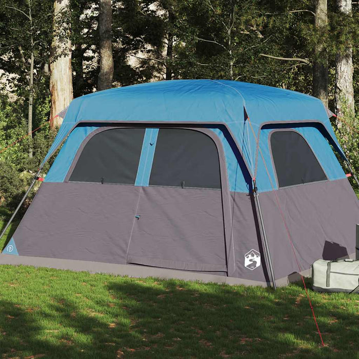 Ruime Gezinstent – Blauw – Waterdicht & Stabiel voor 4 - 6 Personen - Bivakshop
