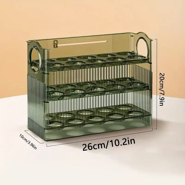 Ruimtebesparende eierdoos met auto - flip design - Altijd verse eieren - Koelkast deur eierhouder - Bivakshop