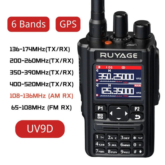 Ruyage UV9D GPS 6-bands amateurham bidirectionele radio - Bivakshop