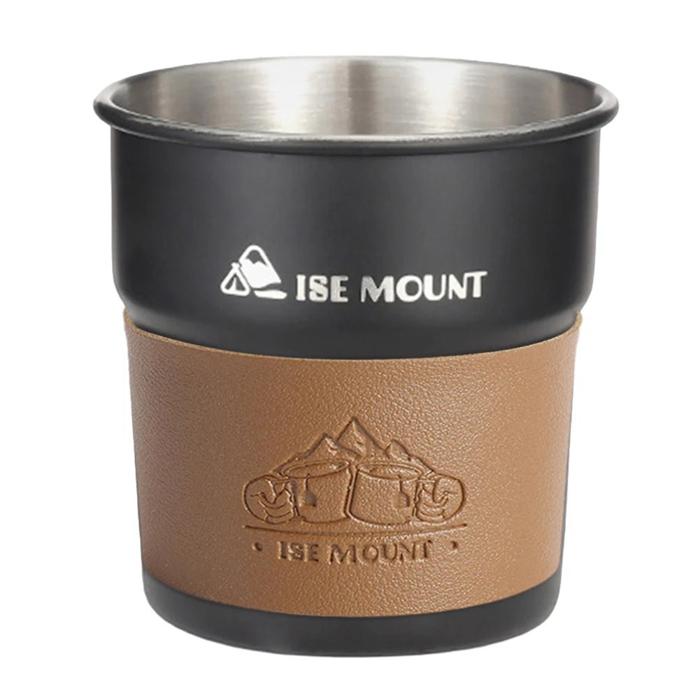 RVS campingbeker met deksel - 300ml stapelbare koffie- en theebeker voor outdoorgebruik - Bivakshop