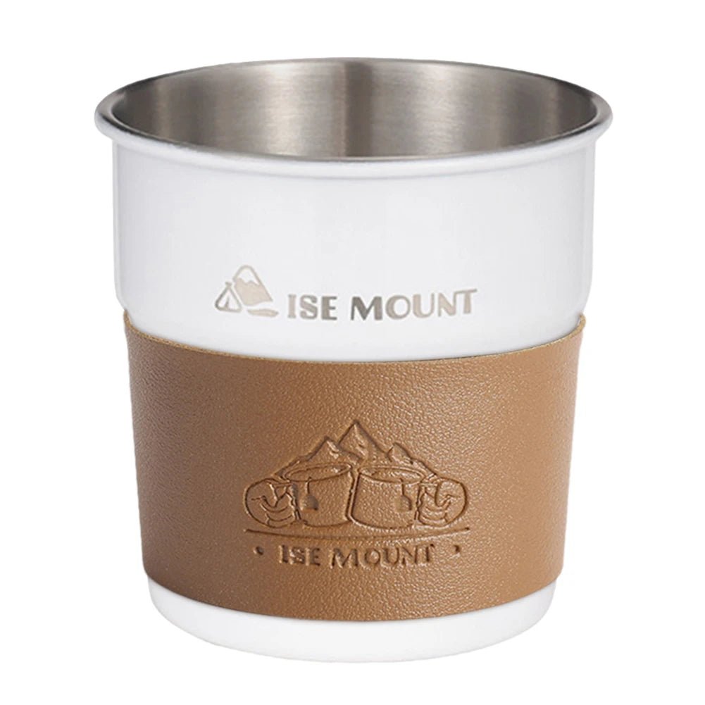 RVS campingbeker met deksel - 300ml stapelbare koffie- en theebeker voor outdoorgebruik - Bivakshop