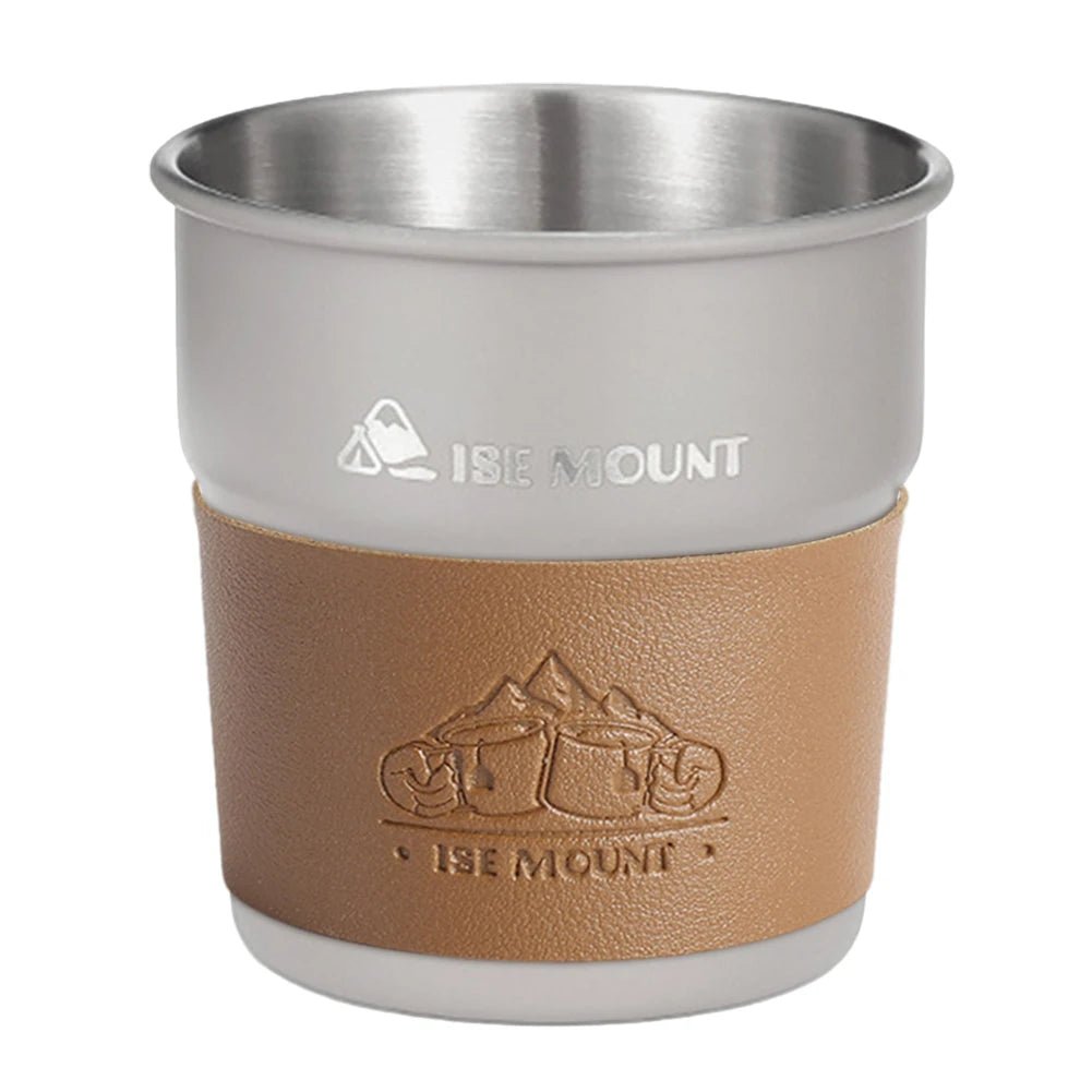 RVS campingbeker met deksel - 300ml stapelbare koffie- en theebeker voor outdoorgebruik - Bivakshop