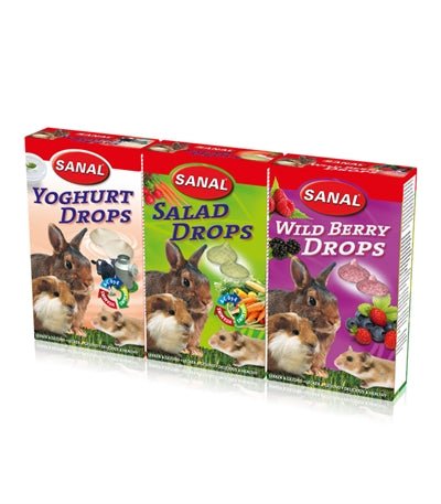 Sanal - Knaagdier 3 - Pack - Drops Yogurt / Salad / Wild Berry - Bivakshop