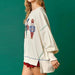 Santa sequin print sweatshirt - Stijlvol en comfortabel voor kerst - Bivakshop