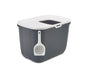 Savic - Kattenbak Hop In Antraciet / Wit - 58,5x39x39,5 cm - Top Entry - Bivakshop