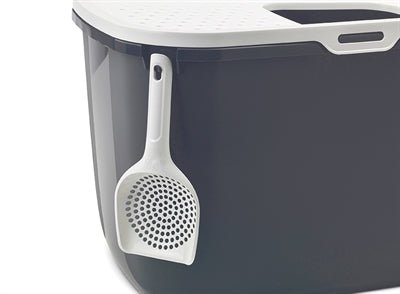 Savic - Kattenbak Hop In Antraciet / Wit - 58,5x39x39,5 cm - Top Entry - Bivakshop