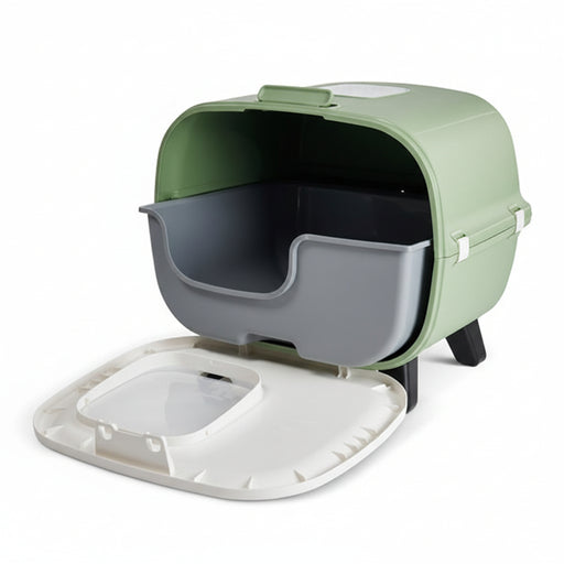 Savic - Kattenbak Mira Botanical Groen - 55,5x44x49,5 cm - Modern Design - Bivakshop
