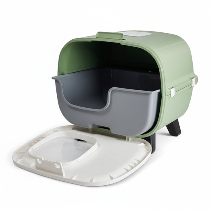 Savic - Kattenbak Mira Botanical Groen - 55,5x44x49,5 cm - Modern Design - Bivakshop