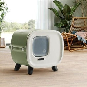 Savic - Kattenbak Mira Botanical Groen - 55,5x44x49,5 cm - Modern Design - Bivakshop