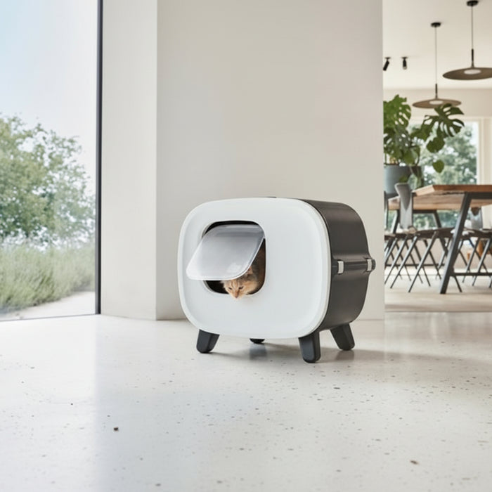 Savic - Kattenbak Mira Deluxe Antraciet - 55,5x44x49,5 cm - Modern Design - Bivakshop