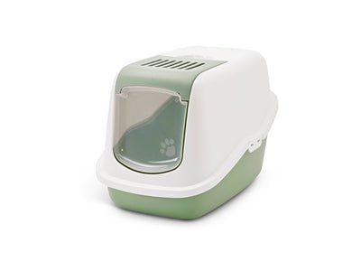 Savic - Kattenbak Nestor Botanical Groen - 56x39x38,5 cm - Makkelijk Reinigbaar - Bivakshop