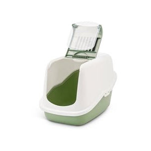 Savic - Kattenbak Nestor Botanical Groen - 56x39x38,5 cm - Makkelijk Reinigbaar - Bivakshop