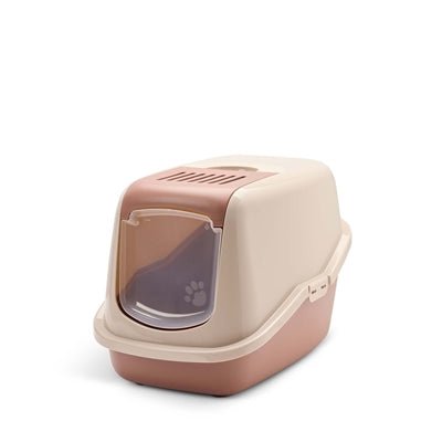Savic - Kattenbak Nestor Champagne Roze/Terracotta - 56x39x38,5 cm - Makkelijk Reinigbaar - Bivakshop