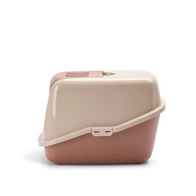 Savic - Kattenbak Nestor Champagne Roze/Terracotta - 56x39x38,5 cm - Makkelijk Reinigbaar - Bivakshop