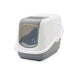 Savic - Kattenbak Nestor Grijs/Wit - 56x39x38,5 cm - Makkelijk Reinigbaar - Bivakshop