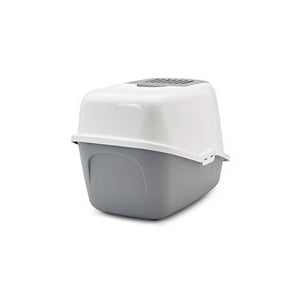 Savic - Kattenbak Nestor Grijs/Wit - 56x39x38,5 cm - Makkelijk Reinigbaar - Bivakshop
