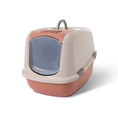 Savic - Kattenbak Nestor Jumbo Champagne Roze/Terracotta - 66,5x48,5x46,5 cm - Makkelijk Reinigbaar - Bivakshop
