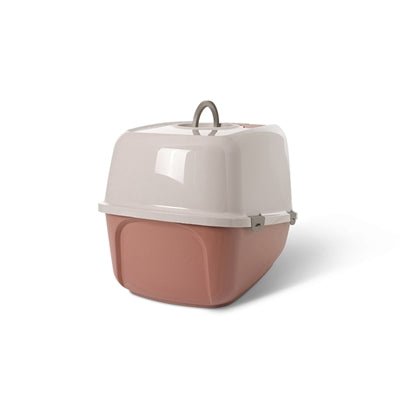 Savic - Kattenbak Nestor Jumbo Champagne Roze/Terracotta - 66,5x48,5x46,5 cm - Makkelijk Reinigbaar - Bivakshop