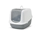 Savic - Kattenbak Nestor Jumbo Koudgrijs/Wit - 66,5x48,5x46,5 cm - Makkelijk Reinigbaar - Bivakshop