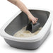 Savic - Sift Buddy Kattenbakschep - Grijs - 12x13,5x18 cm - Ergonomisch - Bivakshop