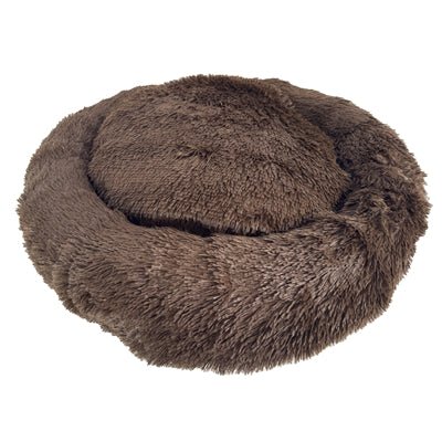 Sazzz - Hondenmand Fluffy Bruin - Ultra Zacht met Opstaande Rand - Diverse Maten - Bivakshop