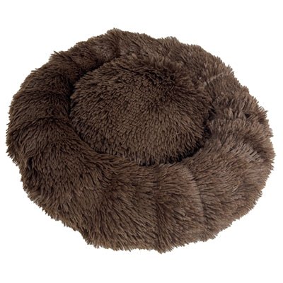 Sazzz - Hondenmand Fluffy Bruin - Ultra Zacht met Opstaande Rand - Diverse Maten - Bivakshop