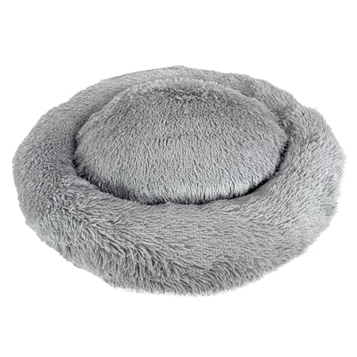 Sazzz - Hondenmand Fluffy Lichtgrijs - Ultra Zacht met Opstaande Rand - Diverse Maten - Bivakshop