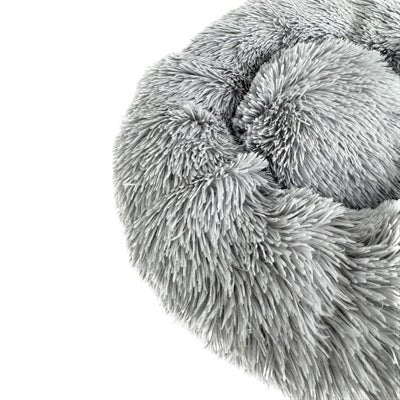 Sazzz - Hondenmand Fluffy Lichtgrijs - Ultra Zacht met Opstaande Rand - Diverse Maten - Bivakshop