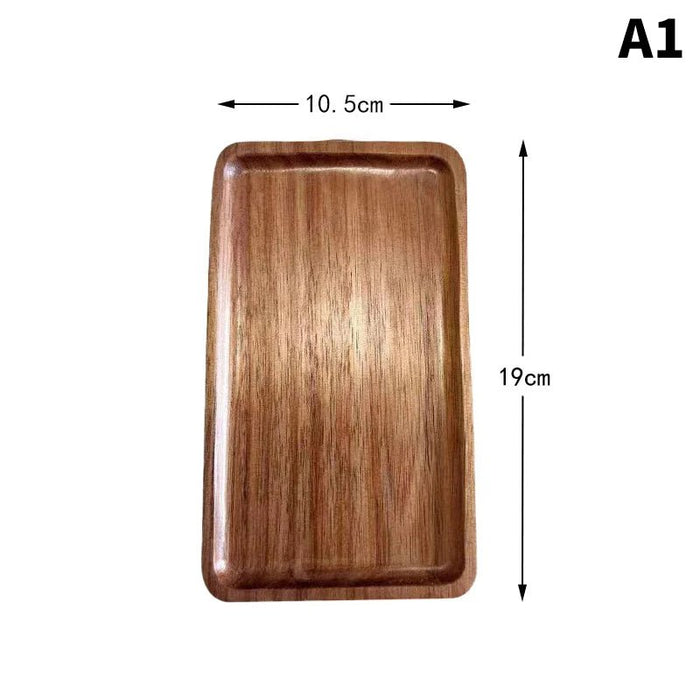 Servies Massief Houten Ronde Dessertbord Japanse Stijl Houten Dienblad Snackbord Gedroogd Fruitbord Houten Bord - Bivakshop