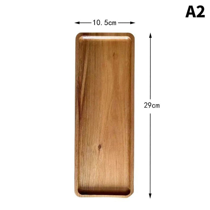 Servies Massief Houten Ronde Dessertbord Japanse Stijl Houten Dienblad Snackbord Gedroogd Fruitbord Houten Bord - Bivakshop