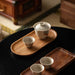 Servies Massief Houten Ronde Dessertbord Japanse Stijl Houten Dienblad Snackbord Gedroogd Fruitbord Houten Bord - Bivakshop