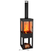 Sfeerhaard voor buiten 47×44×194 cm – Brandhoutopslag & schoorsteen - Bivakshop
