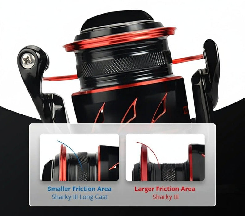 Sharky III Spinning Reel – 18KG Max Drag & Sealed Body (Roofdieren) - Bivakshop