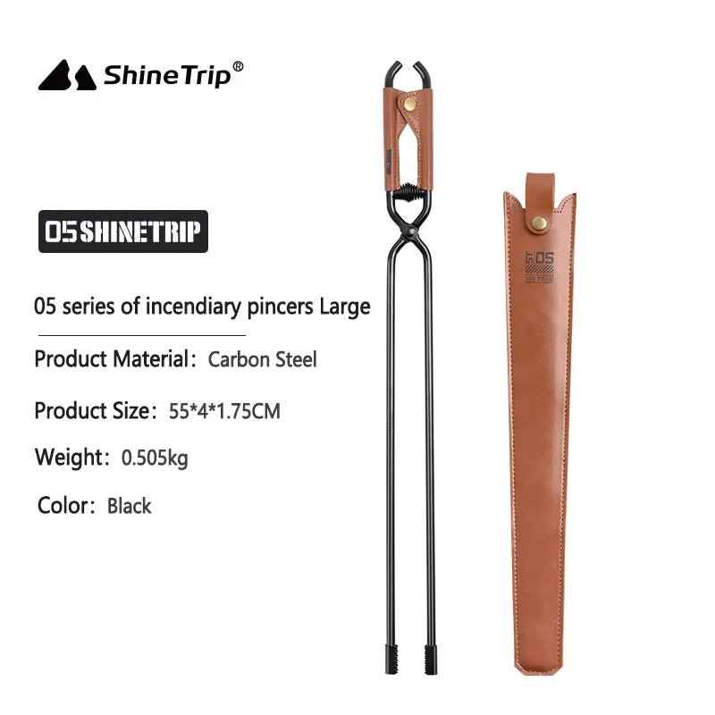 Shinetrip dikke carbon stalen vuurstoker - Anti - verbranding - Lichtgewicht en draagbaar - Bivakshop