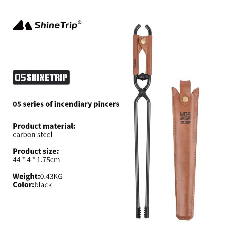 Shinetrip dikke carbon stalen vuurstoker - Anti - verbranding - Lichtgewicht en draagbaar - Bivakshop